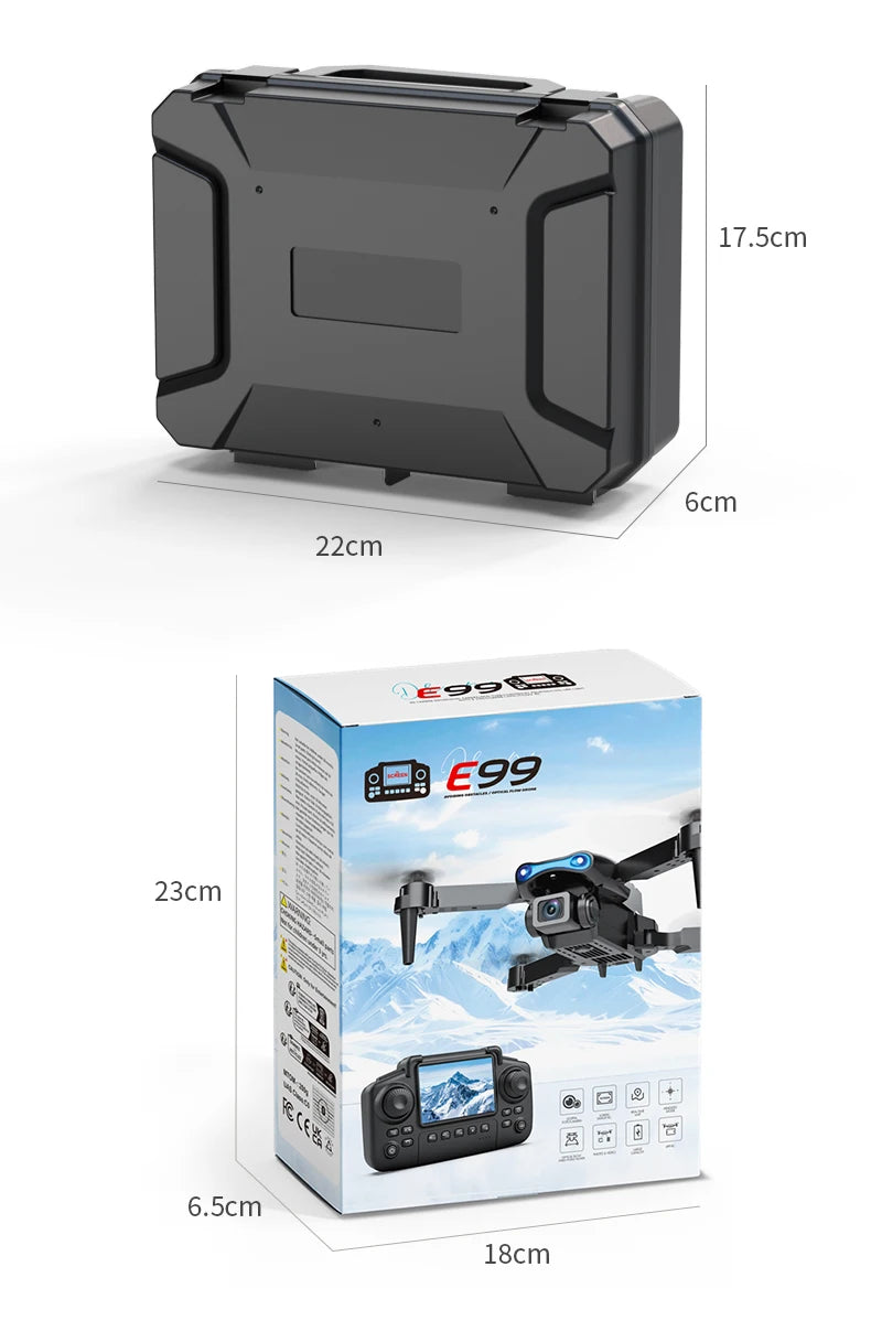 Brushless RC Drone with Dual Camera, One-Key Takeoff, Return Home and Headless Mode