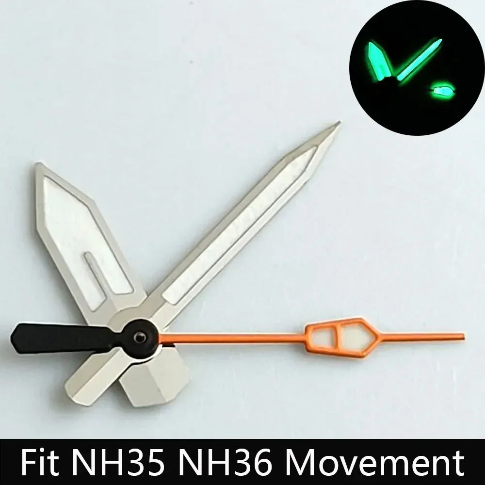 High Quality Watch Pointer Green/Blue-Green Glow Suitable for N H35/NH36 Sports Watch Pointer Watch Accessories