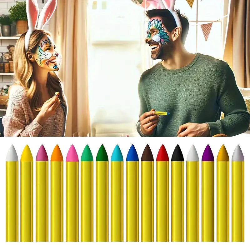16 Pieces Face Paint Crayons Makeup Sticks Face Body Paint Kit For Halloween Or Birthday Party CosplayMardi Gras Makeup