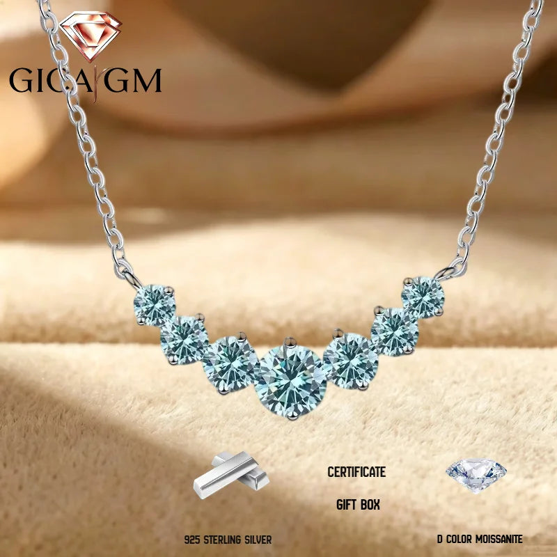 2.8ct Moissanite Necklace, 925 Sterling Silver