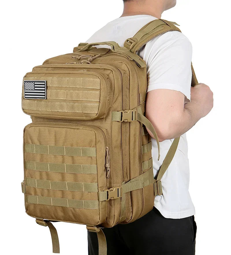 45L Large Capacity Outdoor Backpack, 3-Day Hiking and Camping Rucksack