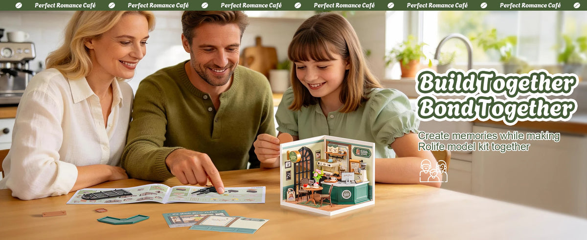 Rolife Dollhouse 3D Puzzle Super Creator Serious DIY Miniature House Kit with LED Light for Home Decor Birthday Gift for Girls Teens(DW026/27/28)