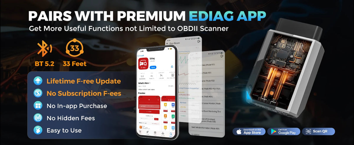 KINGBOLEN Ediag Elite Bi-Directional OBD2 Scanner