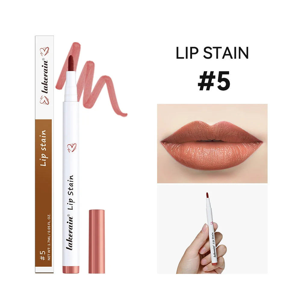 Waterproof Lip Stain Long Lasting Transferproof Lip Color Lightweight Liquid Lip Tint Easy To Apply Natural Daily Beauty Lip Makeup
