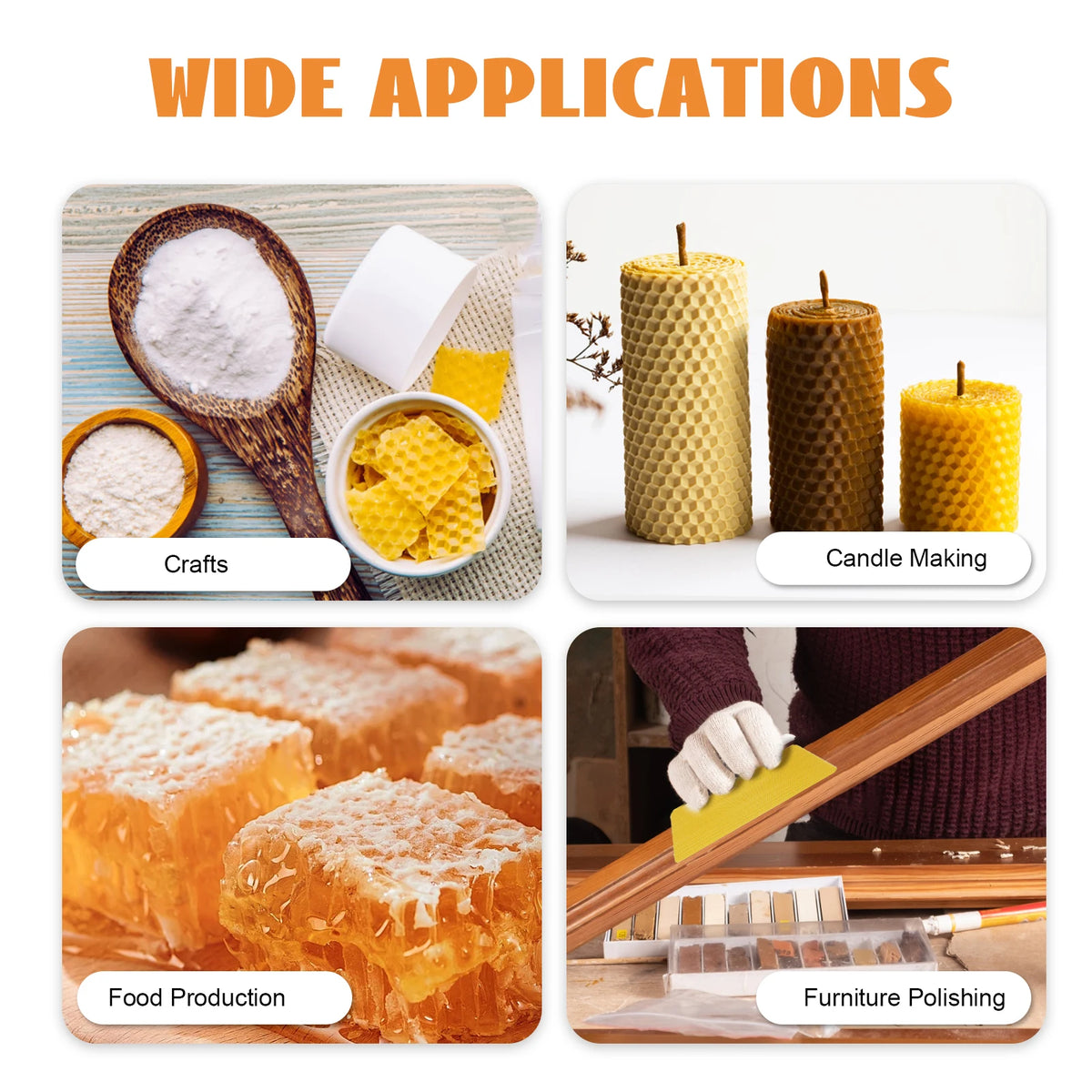 30-Pack Beeswax Foundation Sheets Natural Beeswax Hive Foundations Beekeeper's Starter Kit 7.68x16.34" Beekeeping Sheets for Increased Honey Production