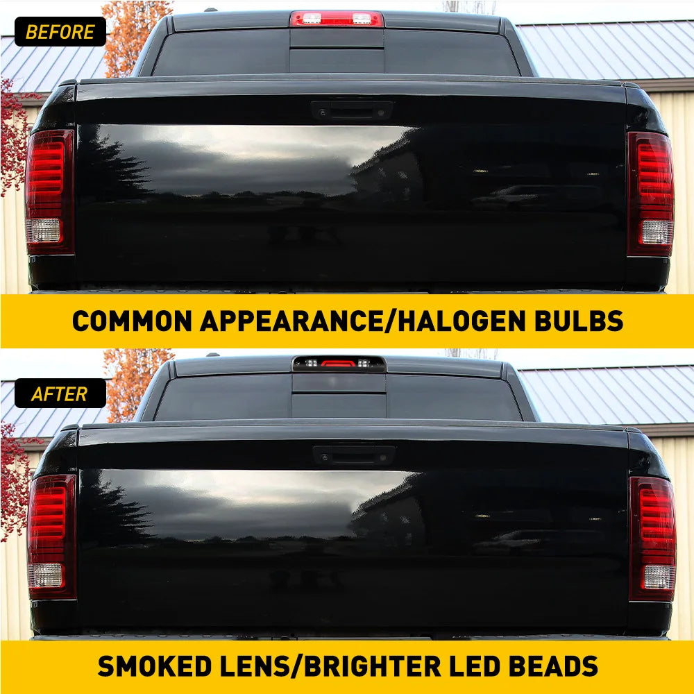 1Pcs LED Third 3rd Smoke Brake Light For Dodge Ram 1500 2500 3500 2009-2018 Car Rear Brake Cargo Lights Red White Accessories