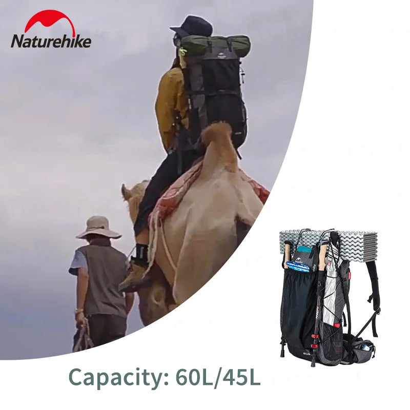 Outdoor Mountaining Backpack Waterproof High Capacity Sports Climbing Ultralight Hiking Travel Bag With Rain Cover