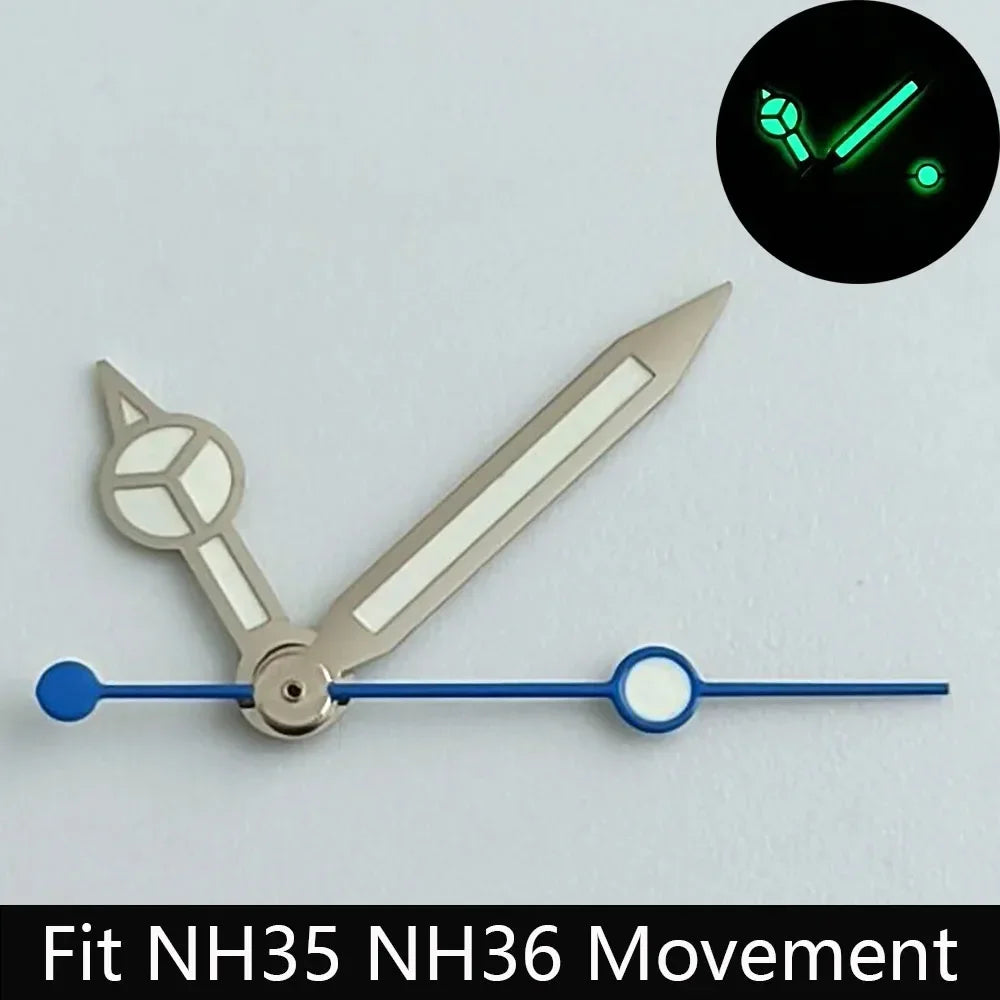 High Quality Watch Pointer Green/Blue-Green Glow Suitable for N H35/NH36 Sports Watch Pointer Watch Accessories
