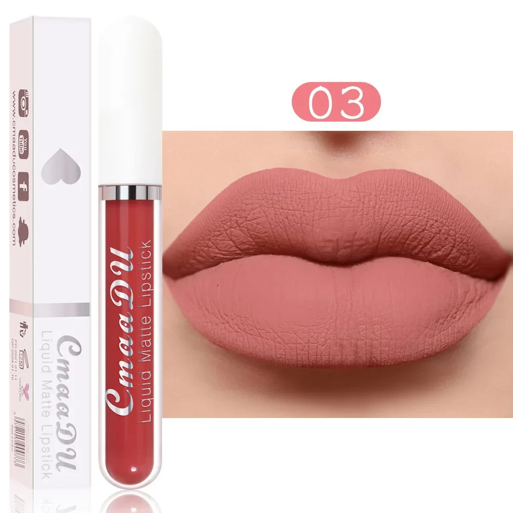 1/3pcs Matte Lipstick Set Liquid Waterproof Velvet Sexy Red Lip Gloss Kit Makeup Lasting Non-stick Cup Lip Tint Beauty Cosmetics