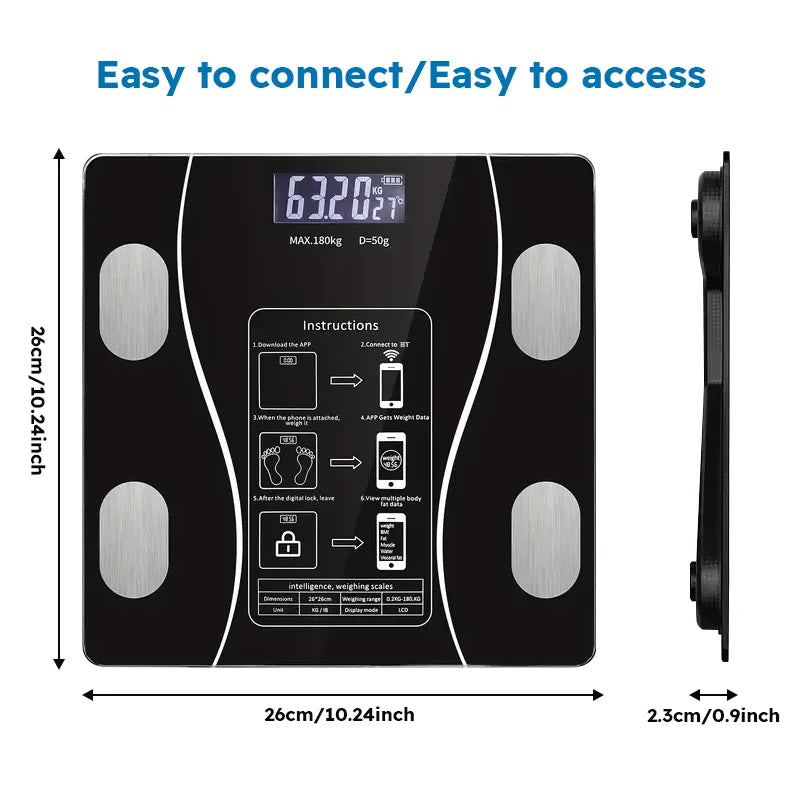 Smart Body Fat Scale with Bluetooth App