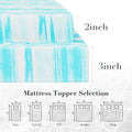 Gel Memory Foam Mattress Topper Queen, 2-3 inch Cooling Breathable Bed Topper