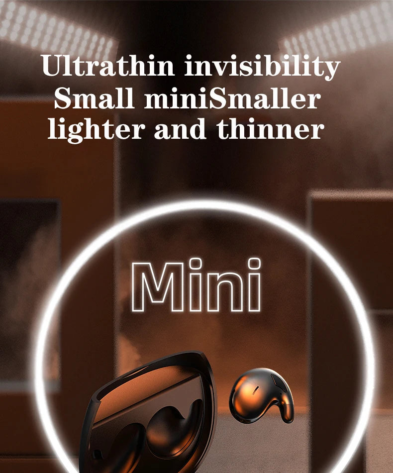 Ultra-Thin Sleep Earbuds, Bluetooth 5.3 Invisible Wireless Earphones for Sleeping and Sports