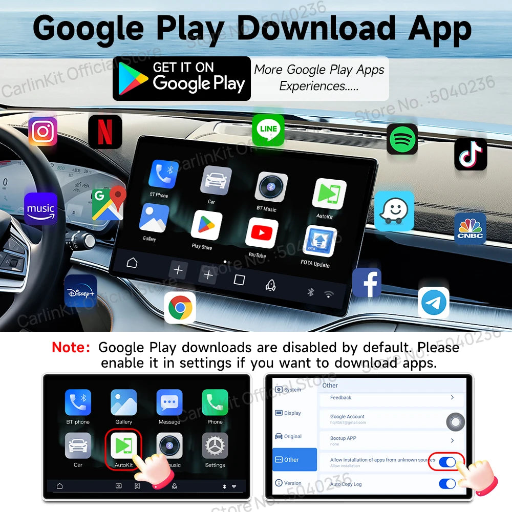 2026 CarlinKit Android TV Box LITE CarPlay Android Auto Wireless USB Adatper Support Netfilx Youtube Spotify For Car Multimedia