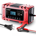 Smart 12V 6A Battery Charger For AGM LiFePO4 Cars Motorcycles Lawn Mowers