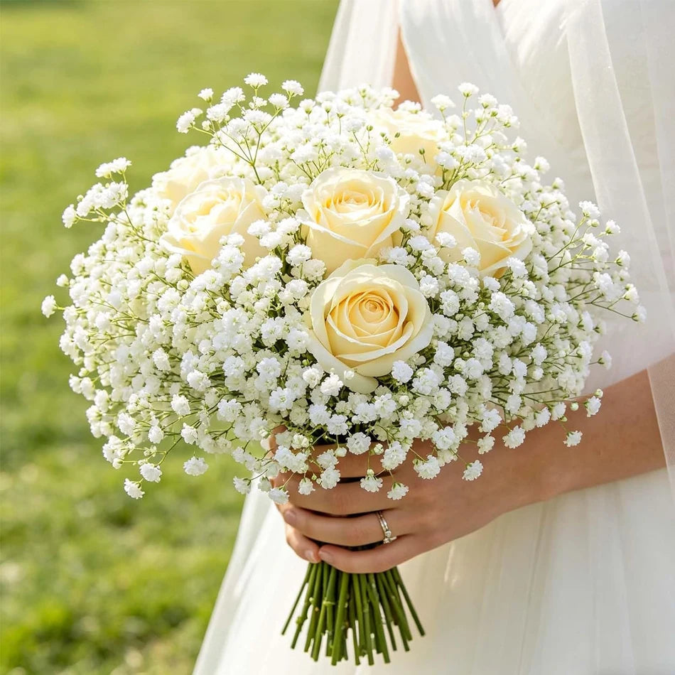 48PCS Babysbreath Artificial Flowers, Starry Sky Flowers Artificial Bulk, White Flores Greenery for Wedding Tables Decor
