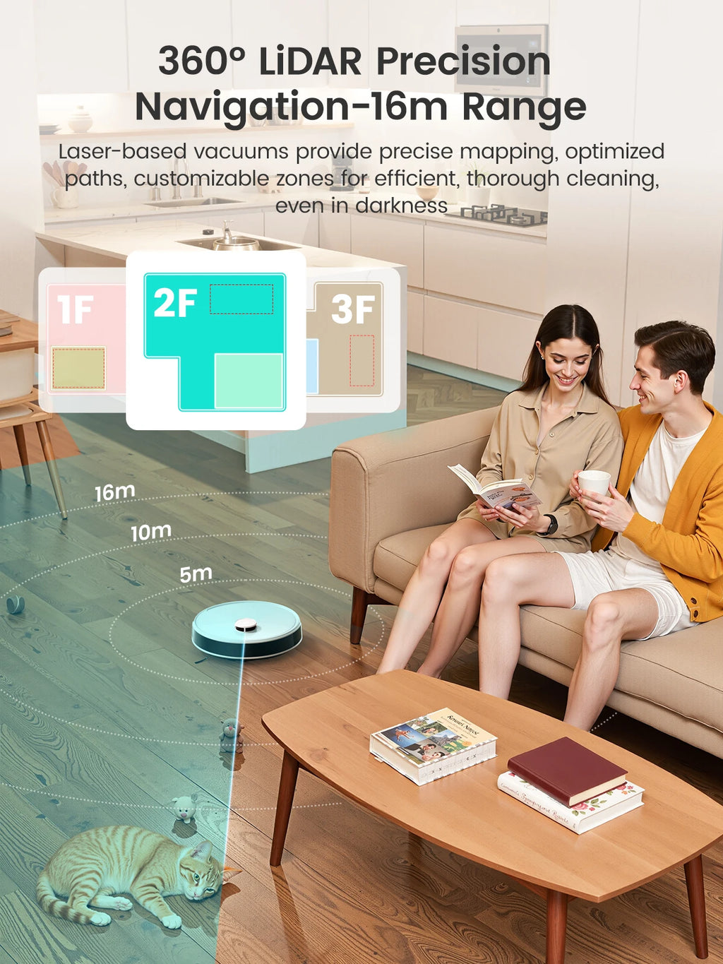 Lefant M3M3L Robot Vacuum, Robot Vacuum and Mop, 12000Pa Suction Anti-Tangle Brushes, Dual Spinning Mop, Auto Mop Washing Drying