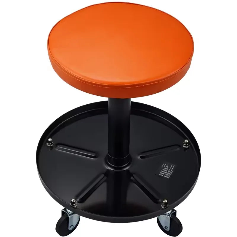 Mechanic Stool, 250 LBS Rolling Pneumatic Creeper Garage/Shop Seat, Adjustable Height 22 In-28 in Padded Rolling Workshop Stool