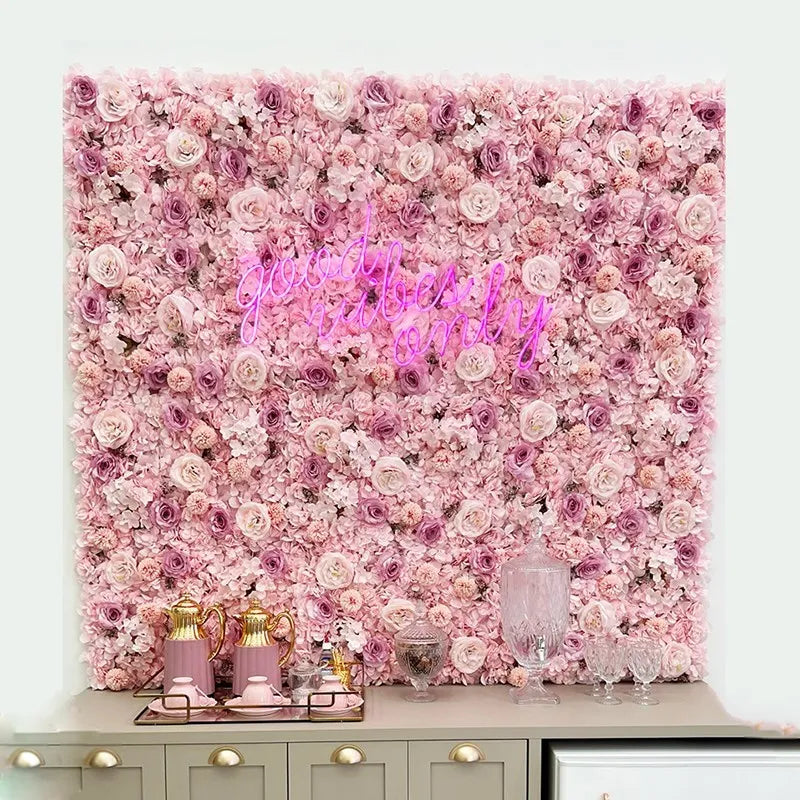 Wedding Decorative Flower Wall Artificial Silk Flowers Home Decoration Accessories Party Backdrop Photography Props Customized