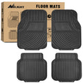 Nilight PVC Floor Mats for Cars Trucks SUVs,Universal Trim to Fit for Most Vehicles,All Weather Protection Heavy Duty Floor Liners,Pack of 4