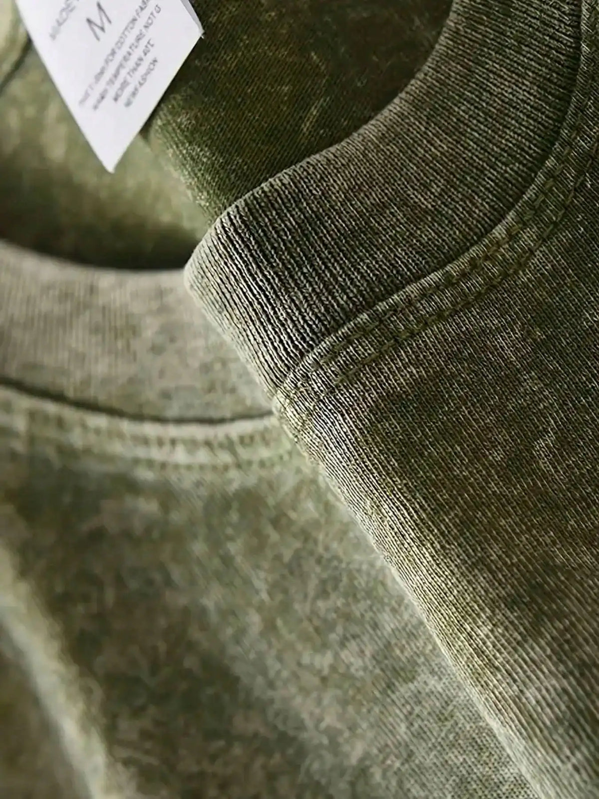 Washed Cotton Oversized Crew Neck T-Shirt