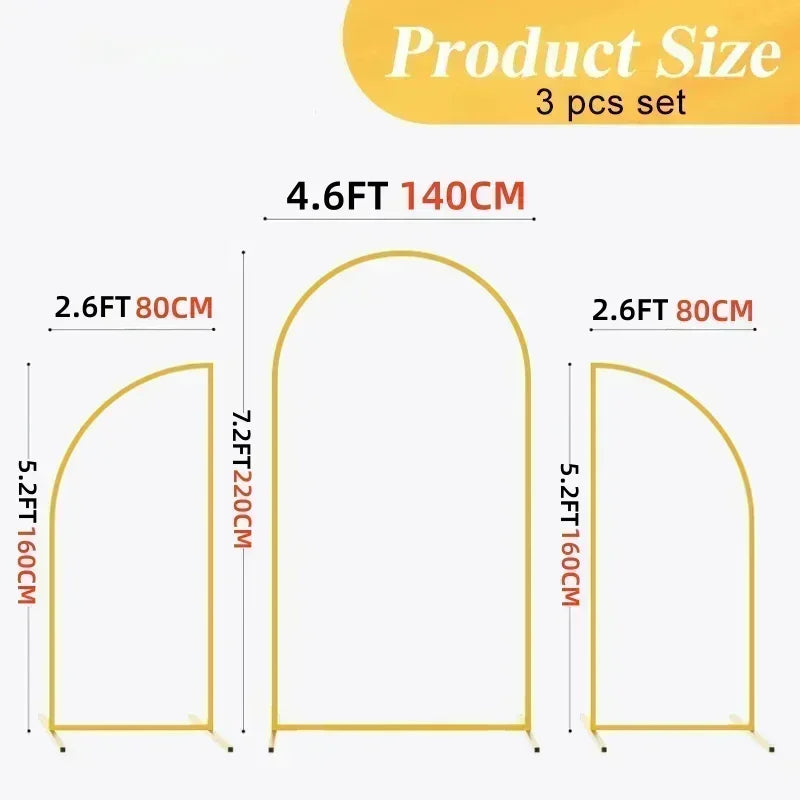 5 Styles Chira Backdrop Stand Large Size Gold Metal Balloon Arch Set Photography Background Wedding Party Decor Flower Support