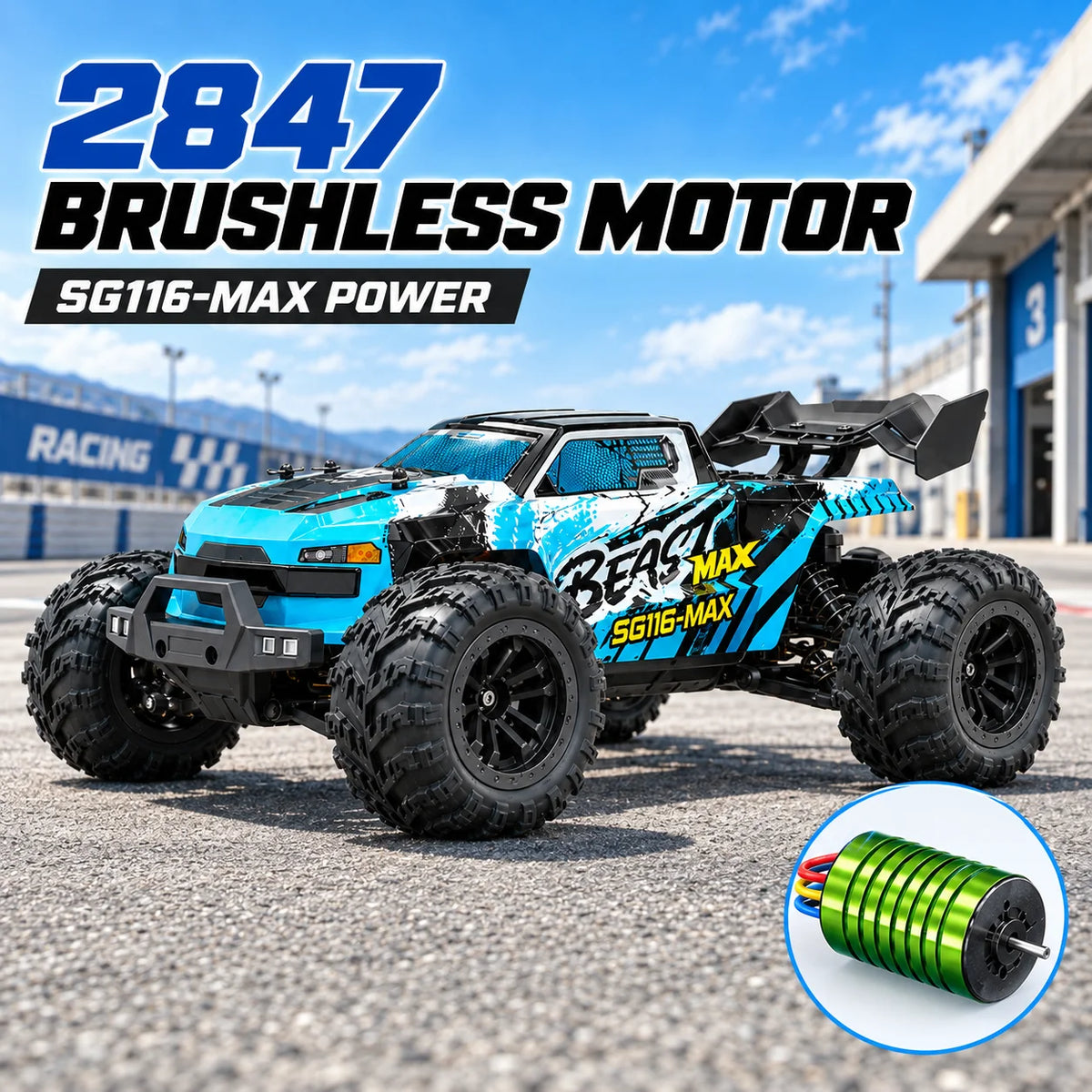 RC Car Buggy 1:16 4 Wheel Drive Off-Road SG116MAX PRO Vehicle Optional Brushless Motor Anti-Slip Tire Remote Control Racing Truck