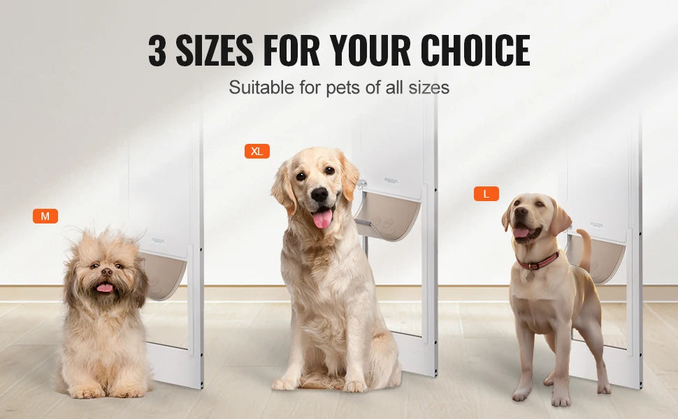 Dog Door Sliding Glass Door Adjustable Height Doggy Door Sliding Doors Aluminum Frame Tempered Glass Pet Door