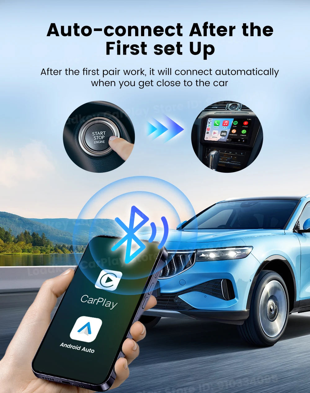 New CarlinKit Mini Ultra3 Wireless CarPlay Adapter Android Auto Wireless Dongle 2-In-1 Wireless Adapter Auto Connect 5.8G Wifi