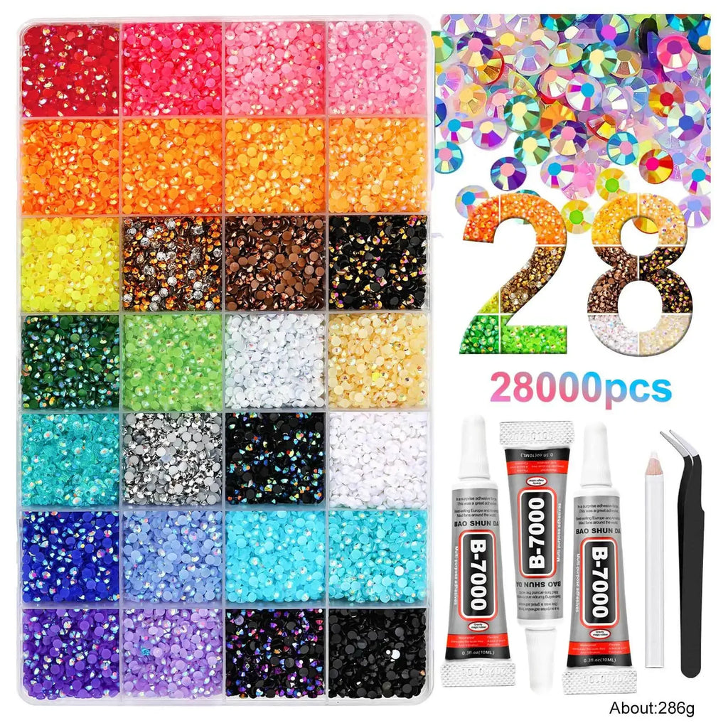 Resin Rhinestone Bedazzling Kit, 40 Colors