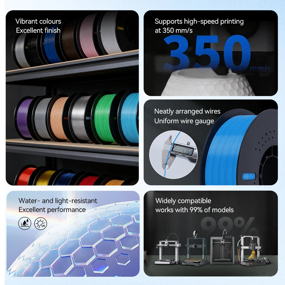 KINGROON PLA & PETG Filament Bundle, 10kg