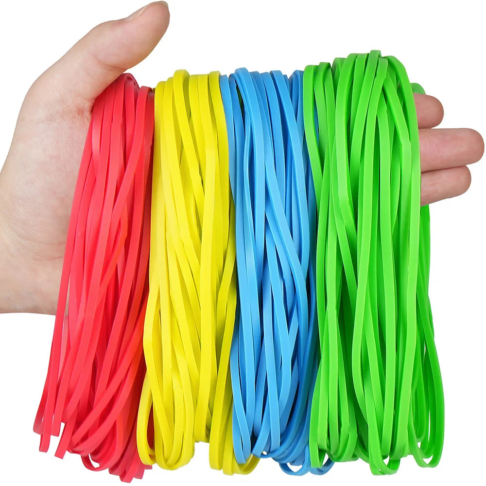 170Pcs Mutilcolor Rubber Bands For Office School Home Strong Elastic Band Loop Office Supplies 0.12Inch Width Organization