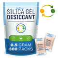 0.5 Gram Pack of 300 Reusable Silica Gel Beads Moisture Absorber Electronic Product Desiccant Dehumidifier Absorber Bag