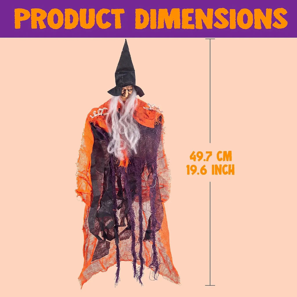 Halloween Hanging Flying Witch Decorations, 4 Pack