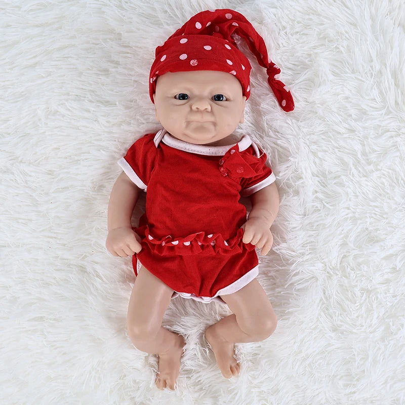 Unpainted Full Body Silicone Reborn Baby Dolls Lifelike Newborn Doll Baby DIY Blank Kit for Children Christmas Toys