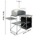 SucceBuy Camping Outdoor Kitchen Table Cabinet Foldable Folding Cooking Storage Rack Aluminum Alloy Bracket for BBQ Picnic