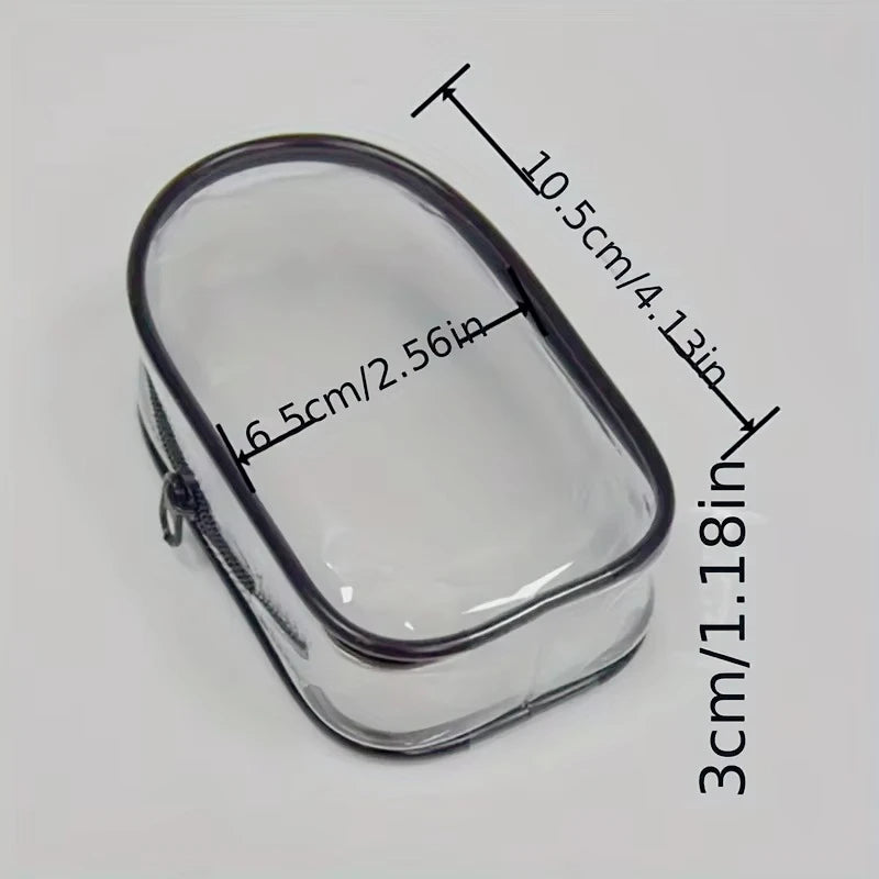 Mini Clear Zipper Pouch with Keychain Loop