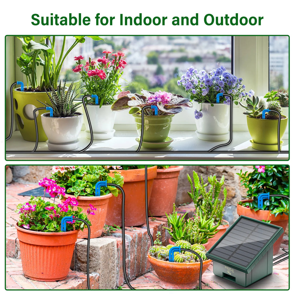Solar Automatic Drip Irrigation System for Garden Plants