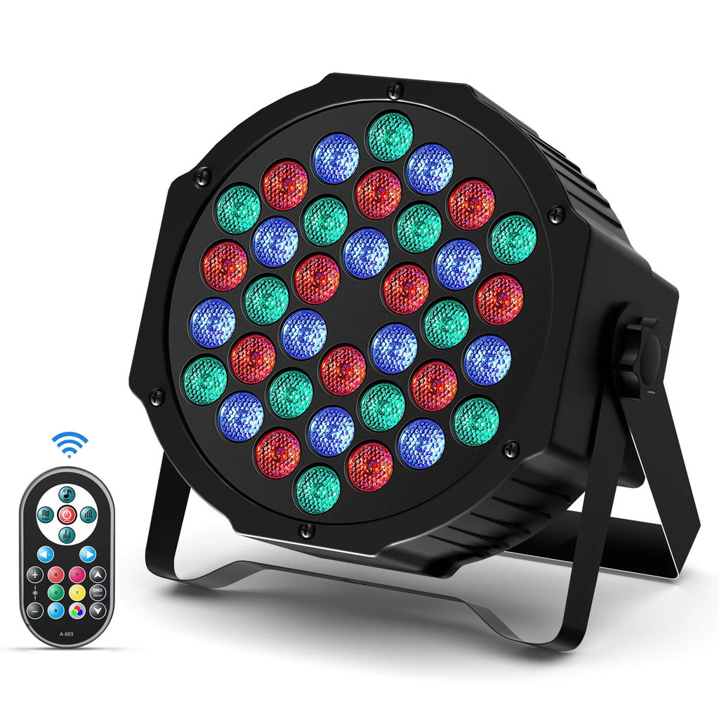 U'King 4PCS/8PCS 36LED Par Lights RGB LED DJ Stage Light with Remote Control DMX512 Sound Activated for Party Stage Effect Light