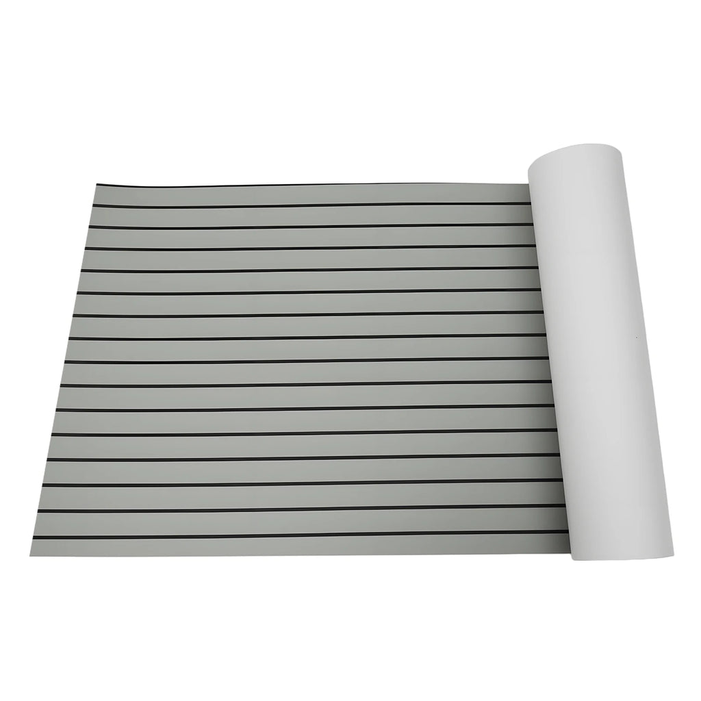 Self-Adhesive EVA Foam Floor Mat 90x240cm Faux Teak Waterproof Boat Decking RV Floor Pad 6mm Thick for Marine Caravan Home Gym