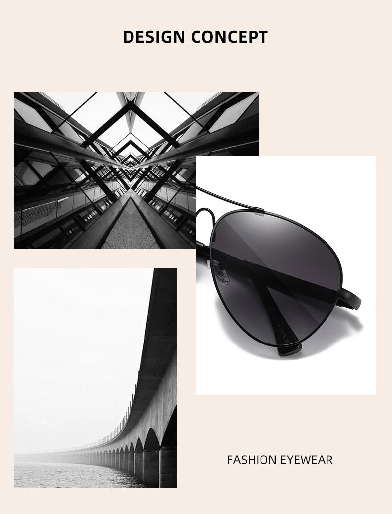 BARCUR Original Men Sunglasses Polarized Anti Blue Light Protect Men's Sun Glasses Women Pilot UV400 Eyewear
