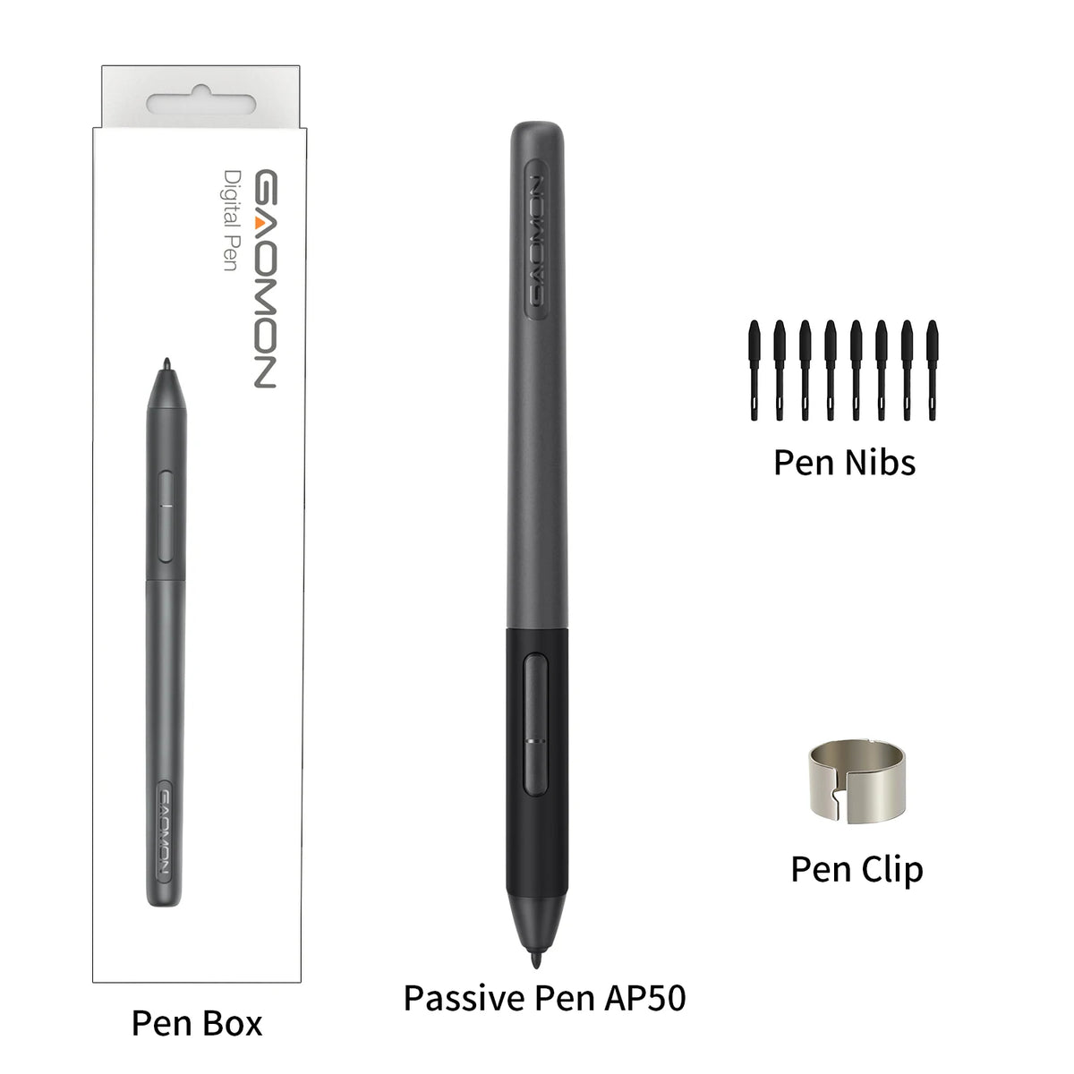 GAOMON AP50 Battery-Free Stylus Original Pen for PD1161 PD1220 PD1320 PD1561 PD156Pro Display Graphics Tablets