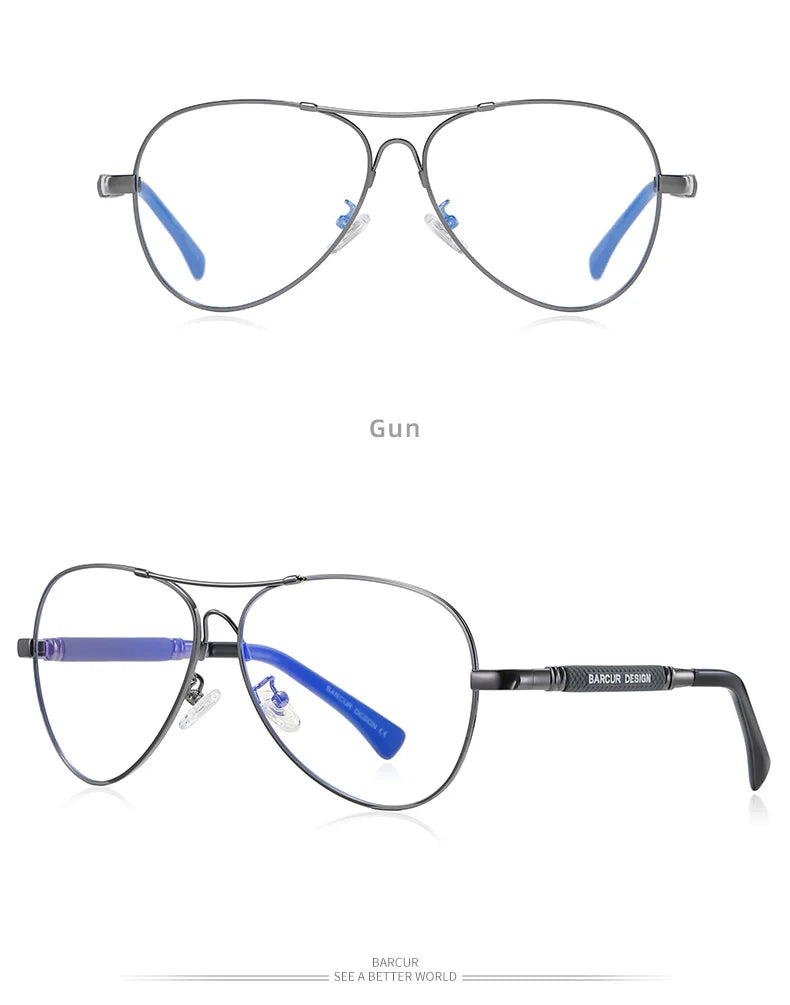 BARCUR Original Men Sunglasses Polarized Anti Blue Light Protect Men's Sun Glasses Women Pilot UV400 Eyewear