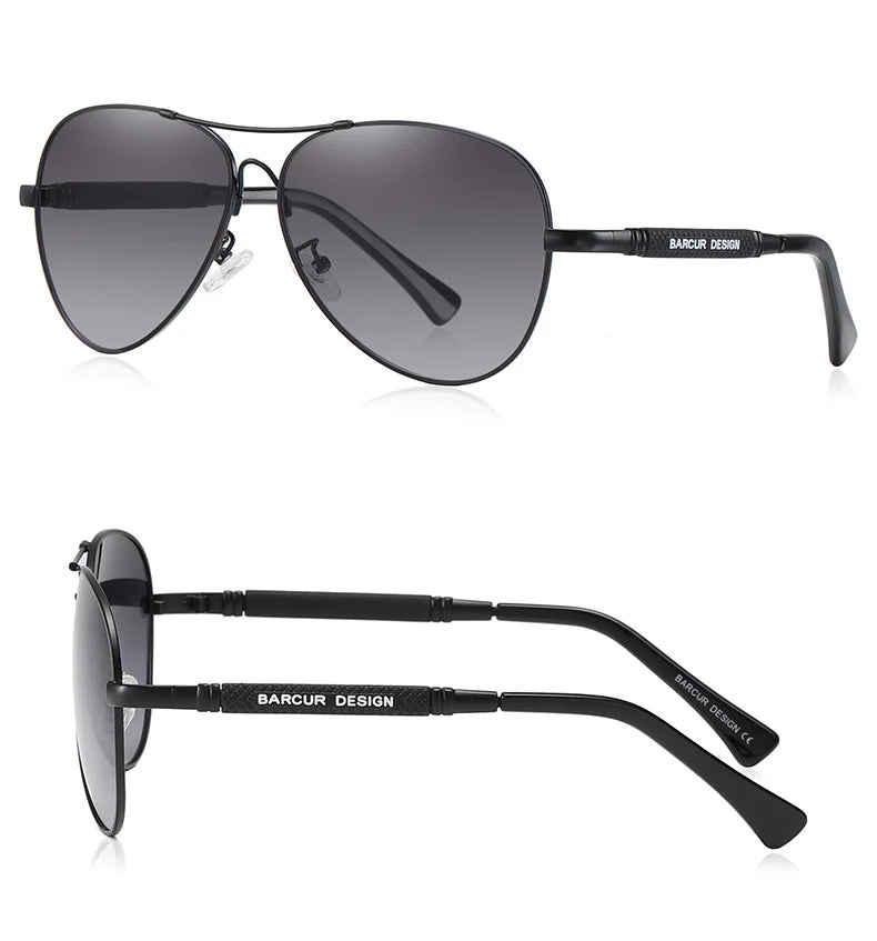 BARCUR Original Men Sunglasses Polarized Anti Blue Light Protect Men's Sun Glasses Women Pilot UV400 Eyewear