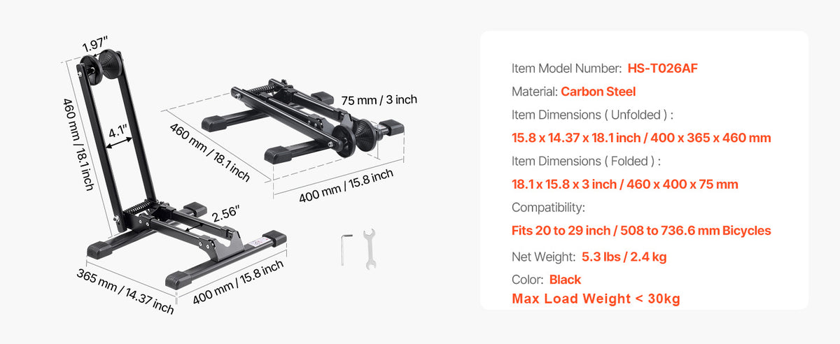 SucceBuy Bike Racks 1/2 Pcs Fits 20-29 In Mountain&Road Bikes Alloy Steel Rust-Resistant Bicycle Stand for Entryway Garage