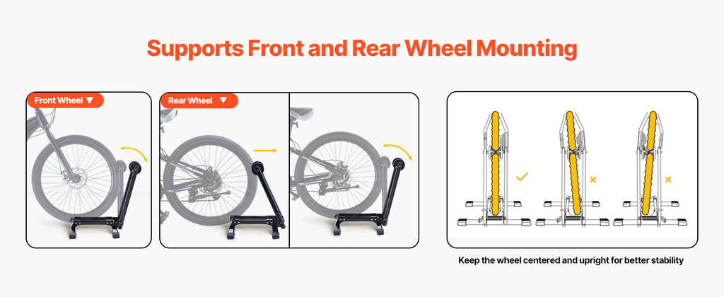 SucceBuy Bike Racks 1/2 Pcs Fits 20-29 In Mountain&Road Bikes Alloy Steel Rust-Resistant Bicycle Stand for Entryway Garage