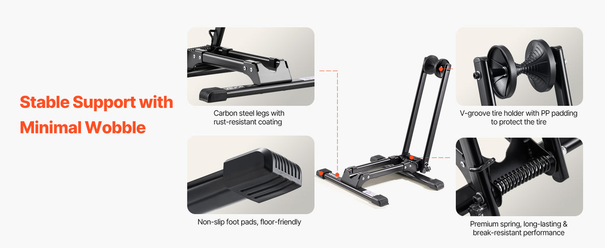 SucceBuy Bike Racks 1/2 Pcs Fits 20-29 In Mountain&Road Bikes Alloy Steel Rust-Resistant Bicycle Stand for Entryway Garage