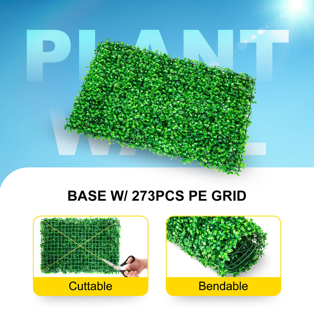 SucceBuy Artificial Plant Wall Decoration Boxwood Hedge Wall Panel Home Decor Fake Grass Backdrop Wall Privacy Hedge Screen