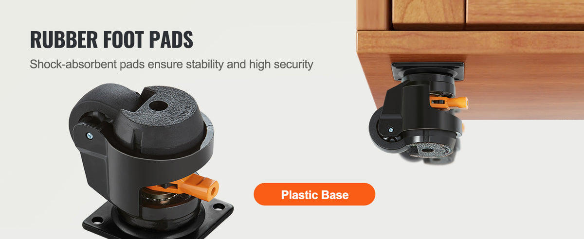SucceBuy Heavy-Duty Leveling Casters, 4 Pack
