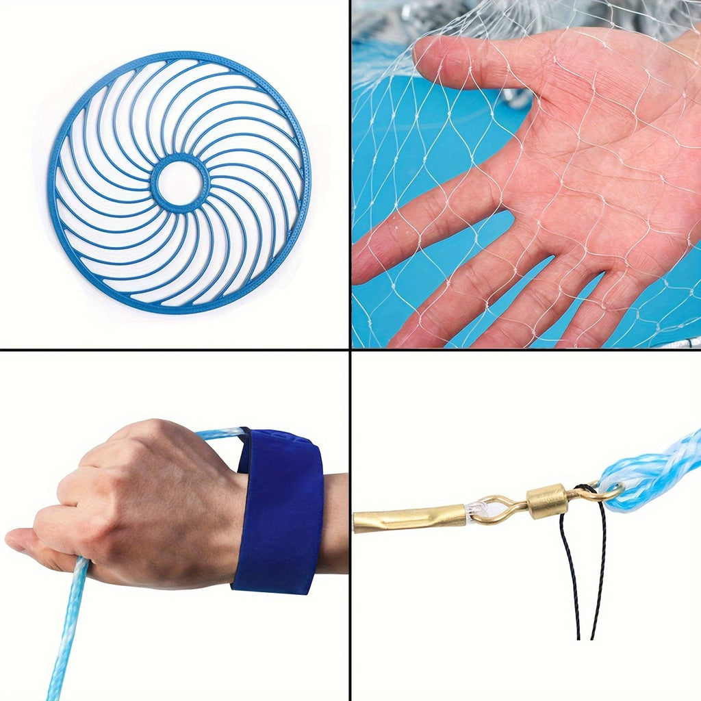 Durable and Sturdy Handmade Outdoor Fishing Tools, Suitable for Both Freshwater and Saltwater, American Style Fishing Nets, Christmas Gifts, Heavy-Duty Saltwater Fishing Nets, Bait Traps, Throwing Fishing, Freshwater Fly Fish