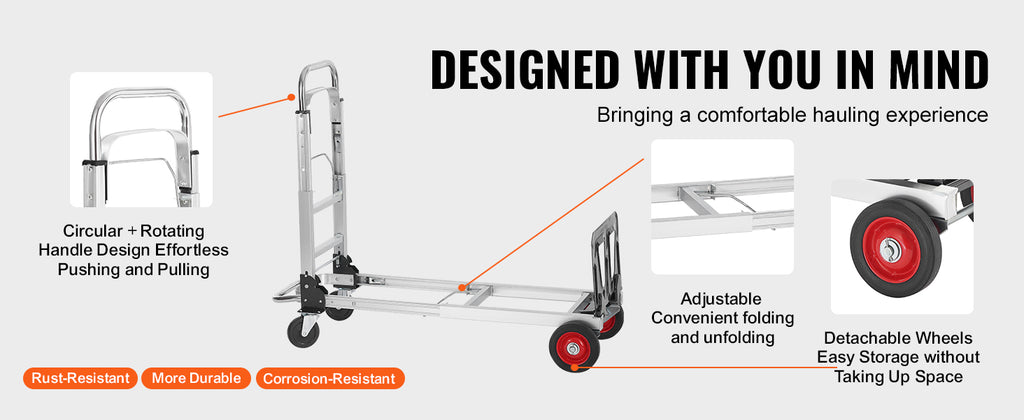 SucceBuy 400 lb Folding Hand Truck Dolly